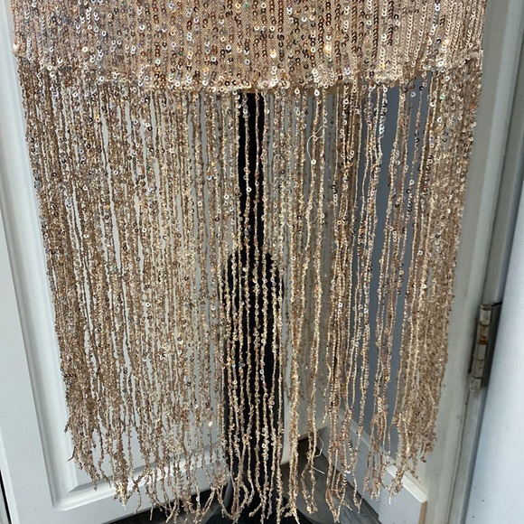 Hot Miami Styles Gold sequin beaded dress large - Picture 6 of 13